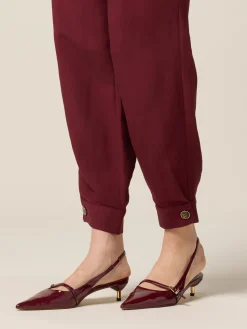 Baggy-Hose aus Leinen/Viskose