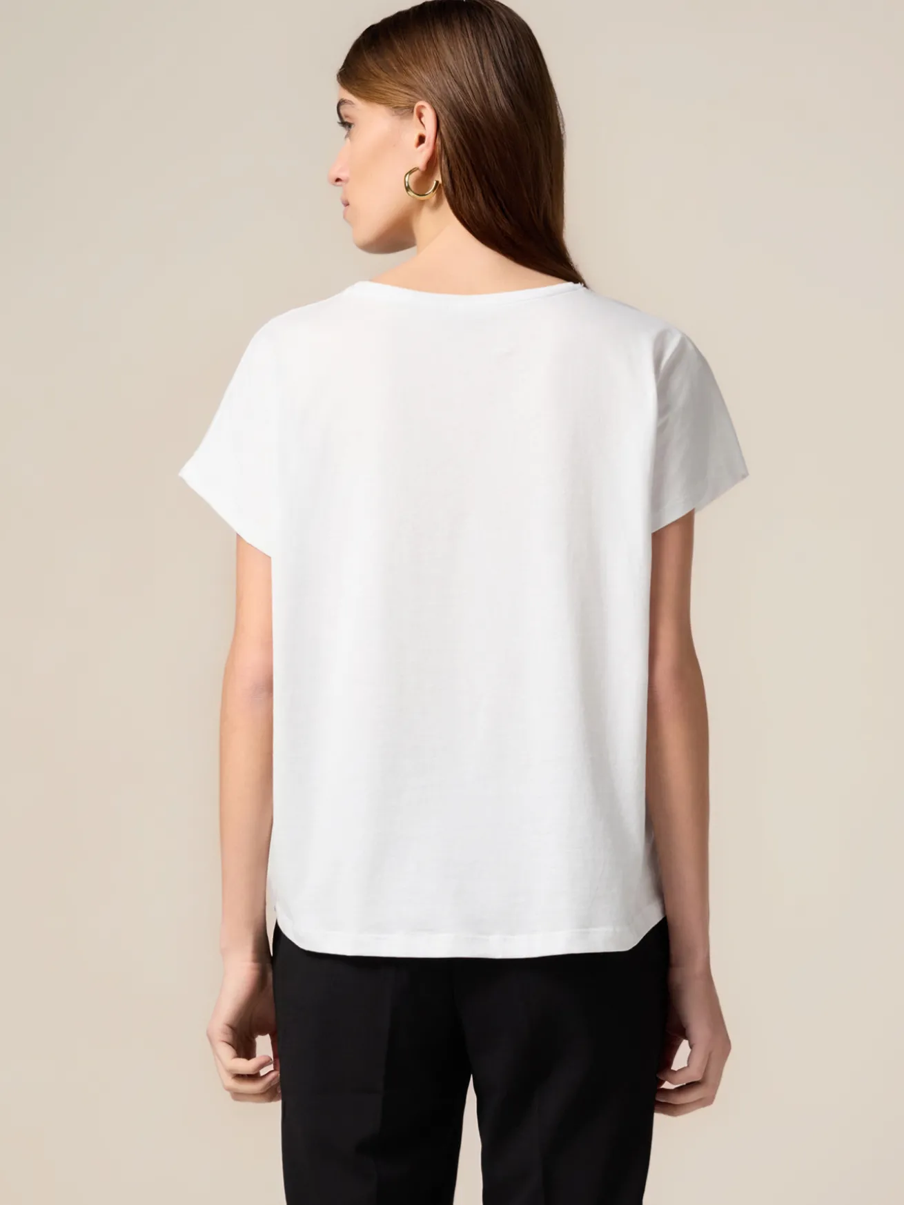 Baumwoll-T-Shirt mit Applikationen