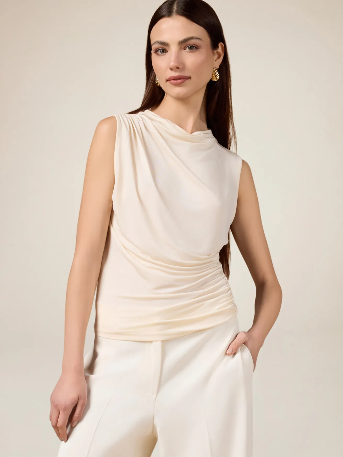 Drapiertes Jersey-Top