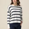 Gestreifter Oversize-Pullover