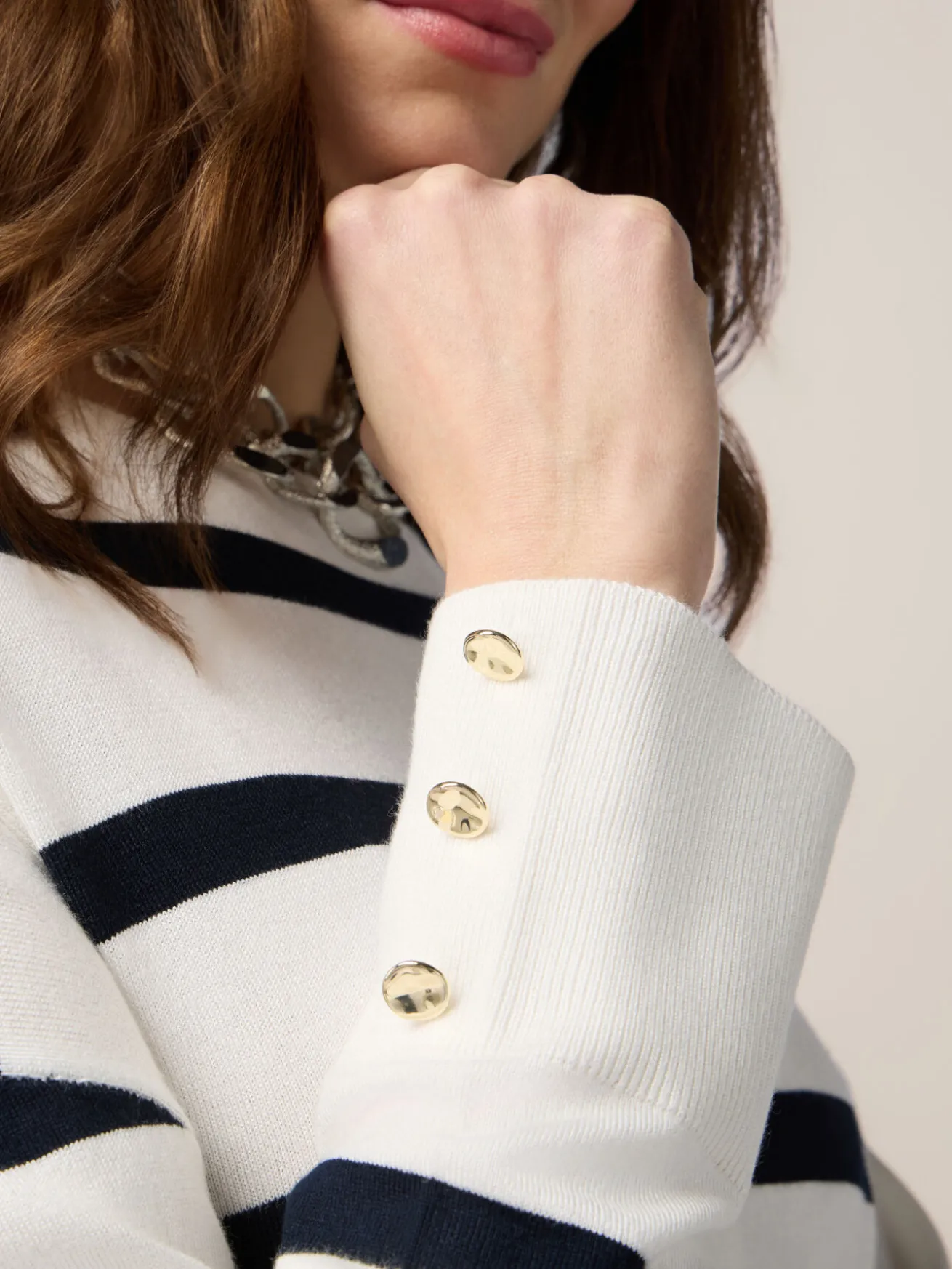 Gestreifter Oversize-Pullover