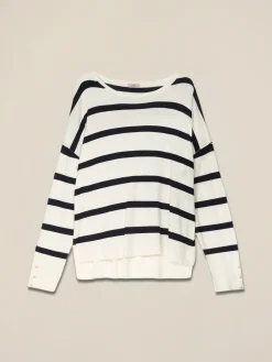 Gestreifter Oversize-Pullover