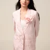 Jacquard-Blazer mit Anstecknadel