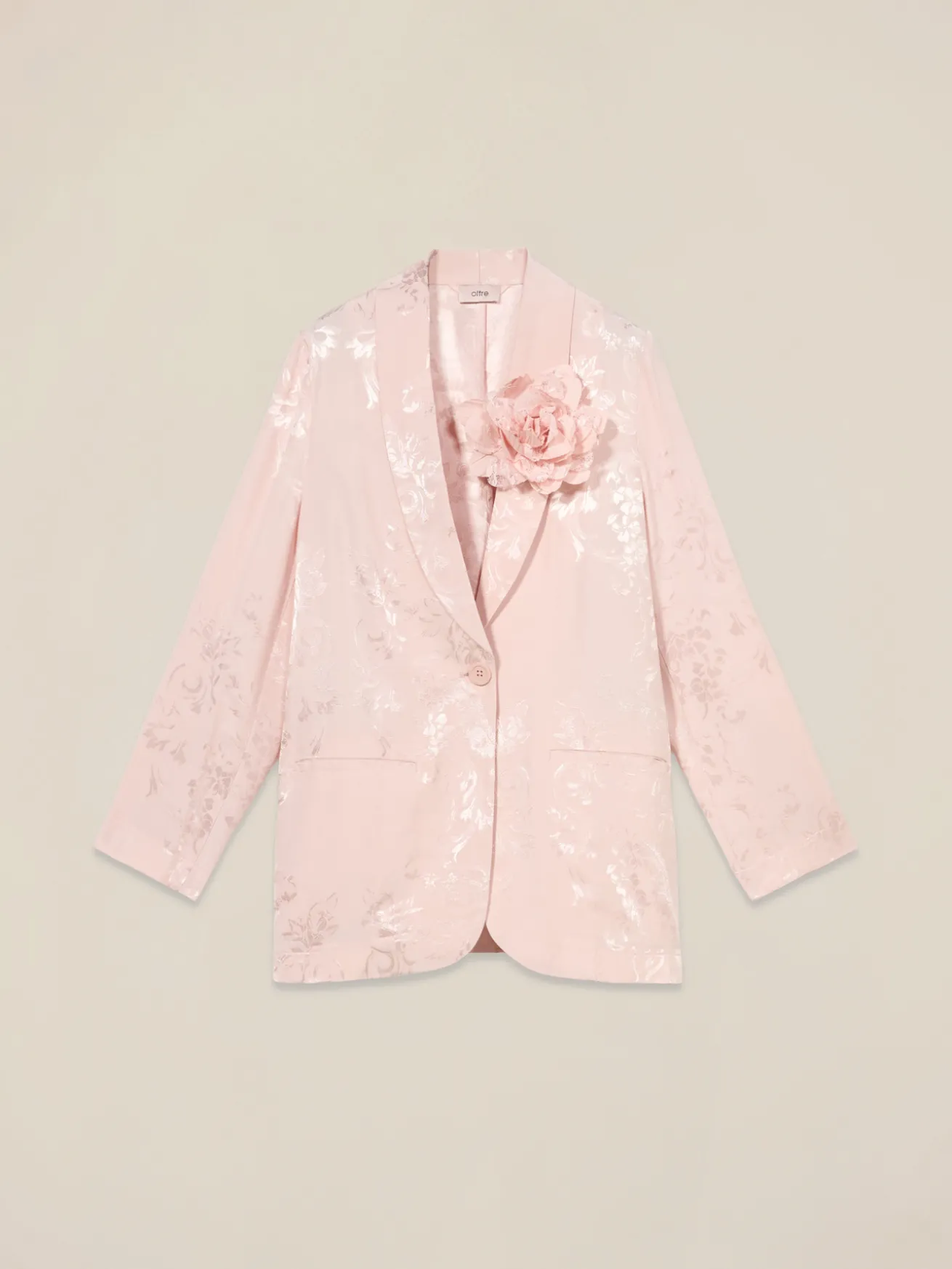 Jacquard-Blazer mit Anstecknadel