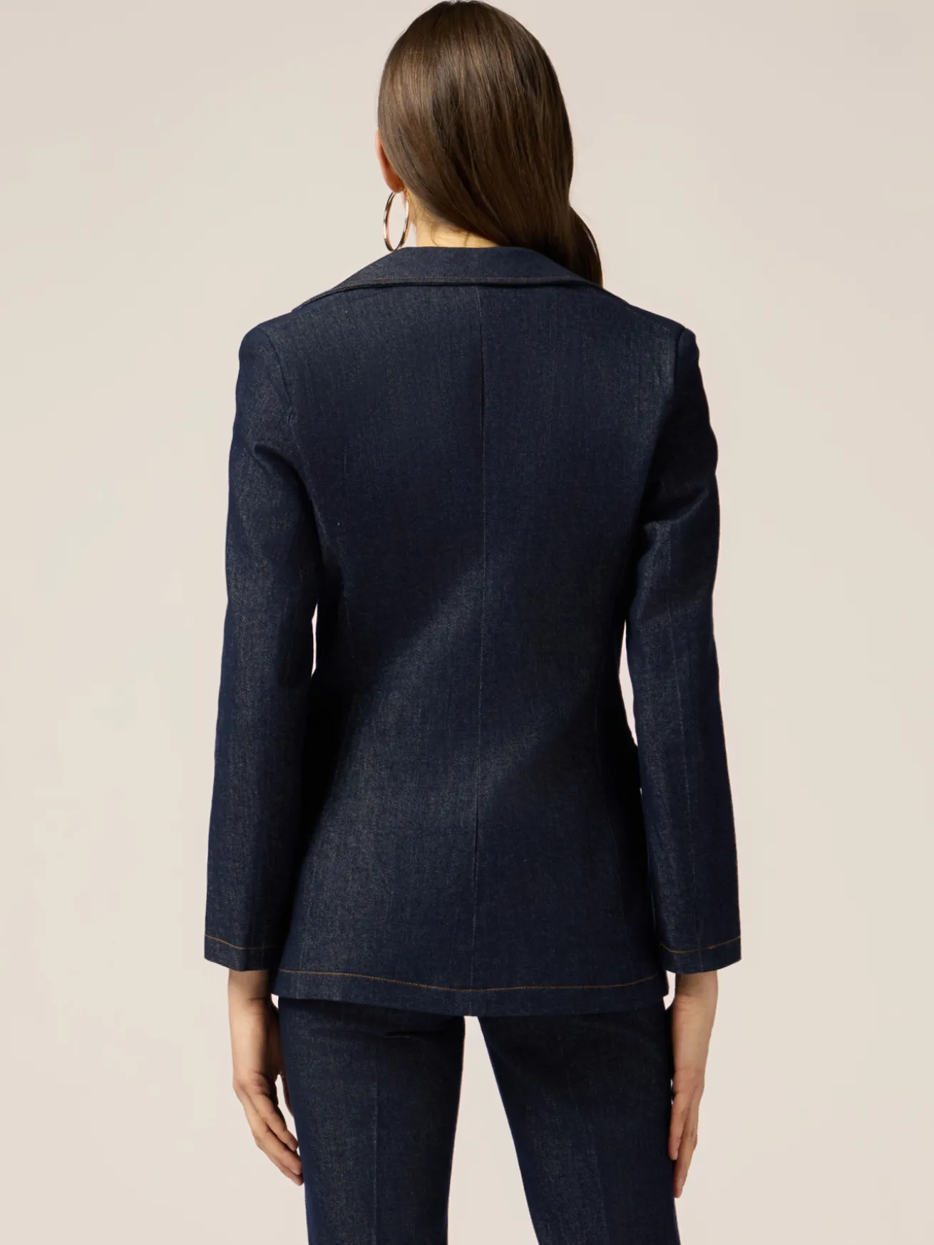 Jeansblazer mit Metallketten