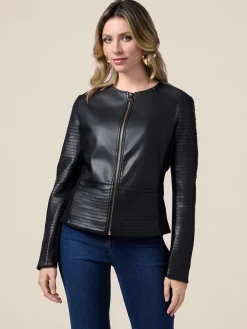 Kombinierte Jacke mit Laserschnitten