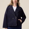 Kurze Jacke aus Scuba-Stoff