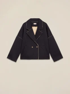 Kurze Jacke aus Scuba-Stoff