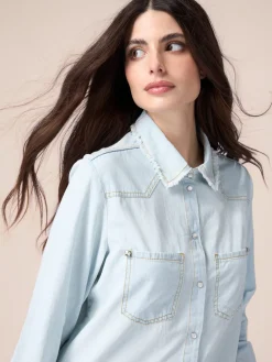 Stone-washed Jeanshemd