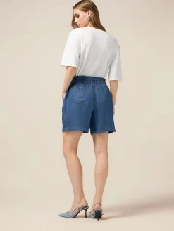 Tencel-Shorts mit Kordelzug