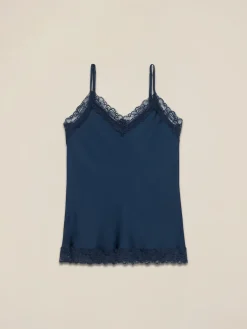 Top-Dessous aus Satin und Spitze