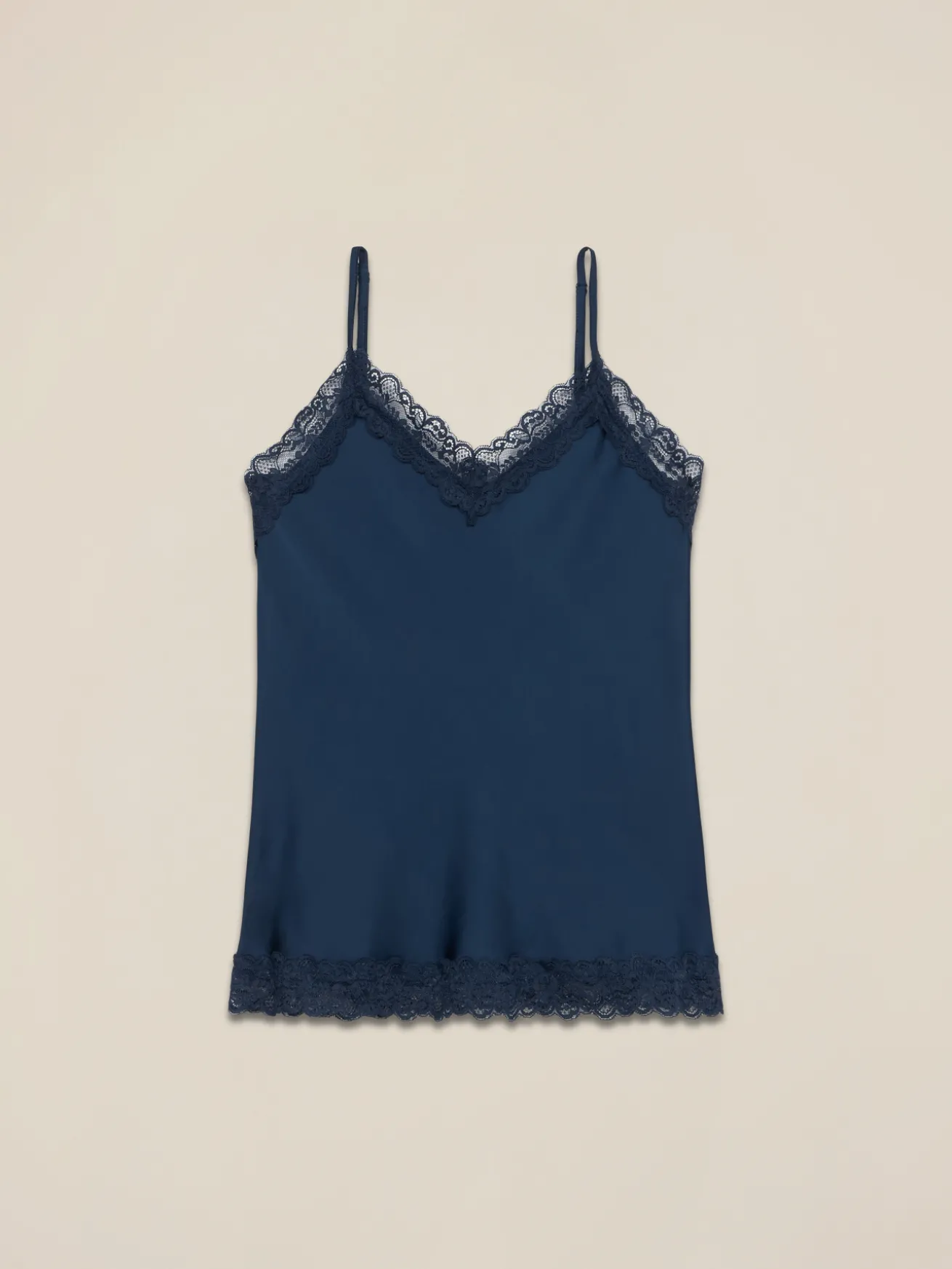 Top-Dessous aus Satin und Spitze