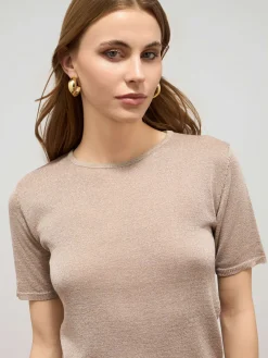 T-Shirt aus feinem Viskose-Mischgewebe