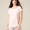 T-Shirt aus Viskose-Satin-Mischung