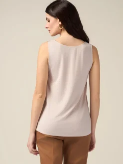 Zweistoffiges Top in Unifarbe